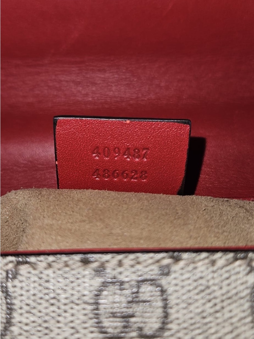Gucci Red and Beige GG Chain Small Padlock Shoulder Bag - Picture 5 of 15